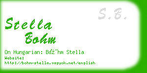 stella bohm business card